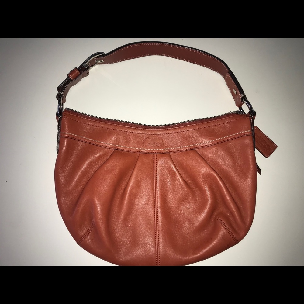 Orange Coach handbag